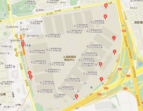 2016ChinaJoy上海新国际博览中心停车场地图
