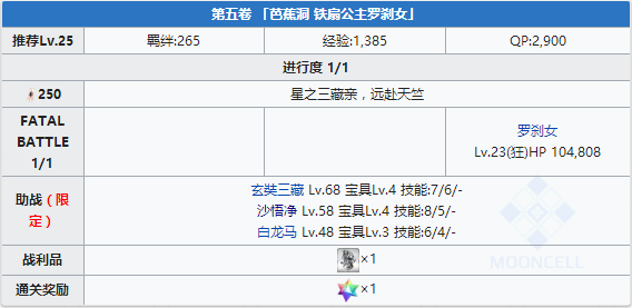 FGO星之三藏复刻第五卷配置