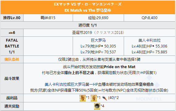 FGO圣诞四期EX Match6配置