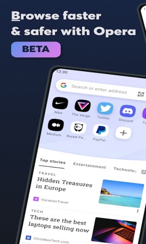 Opera beta app截图1