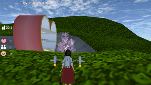 樱花校园模拟器1.038.20版本爱心小屋介绍以及到达方法3
