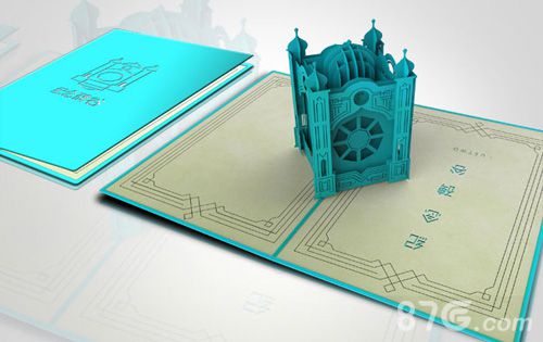 《纪念碑谷》奇异城堡·3D纸雕立体贺卡