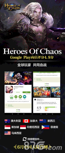 Heroes of Chaos谷歌商店评分4.9分