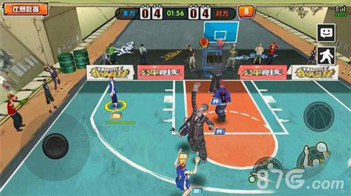 街头篮球手游SG比赛画面截图