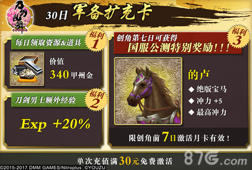 《刀剑乱舞-ONLINE-》中文版 国服限定马匹