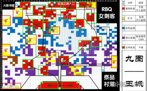 地下城堡2图9地图资源点详解 图9怪物路线分布图
