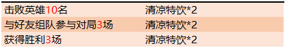 王者荣耀清凉特饮周末挑战