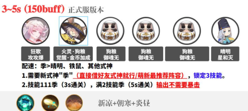 阴阳师化四季爬塔最快3S阵容搭配推荐1