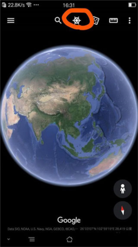 谷歌地球怎么查看地球夜景2
