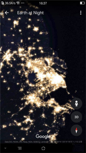 谷歌地球怎么查看地球夜景6