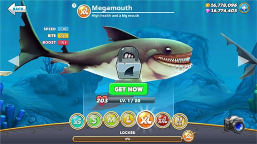 饥饿鲨世界999999钻999999金币最新版鲨鱼介绍