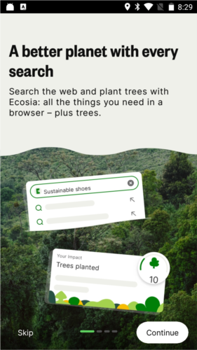 Ecosia浏览器app宣传图